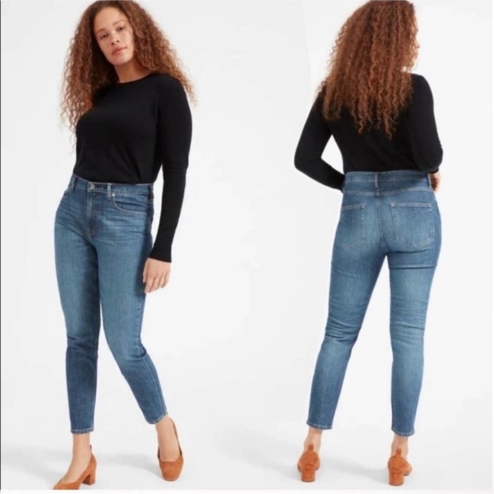 Everlane High Rise Skinny‎ Medium Wash Jeans Tall Inseam